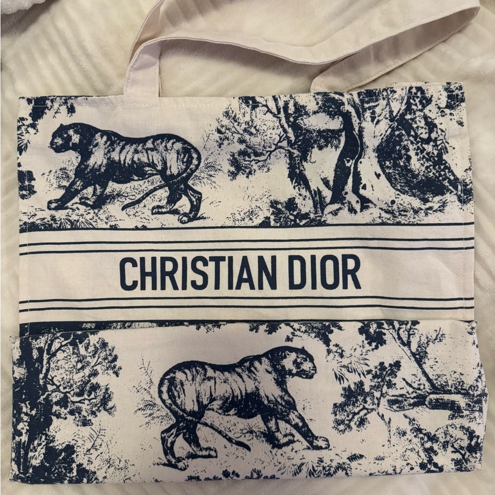 Christian Dior Tote Bag with Tiger Print